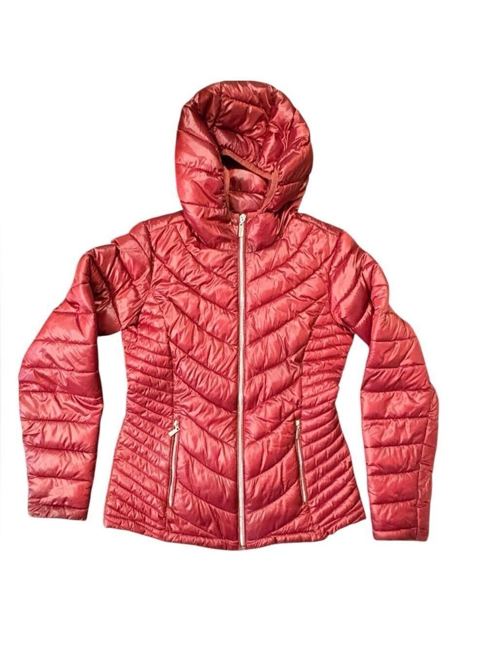 Koton Red Hooded Puffer Jacket Size 6